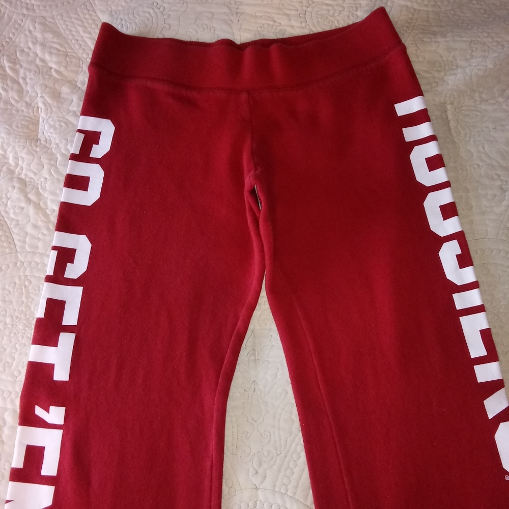 Pink Victoria's Secret Women's Indiana University Sweatpants - Picture 4 of 11